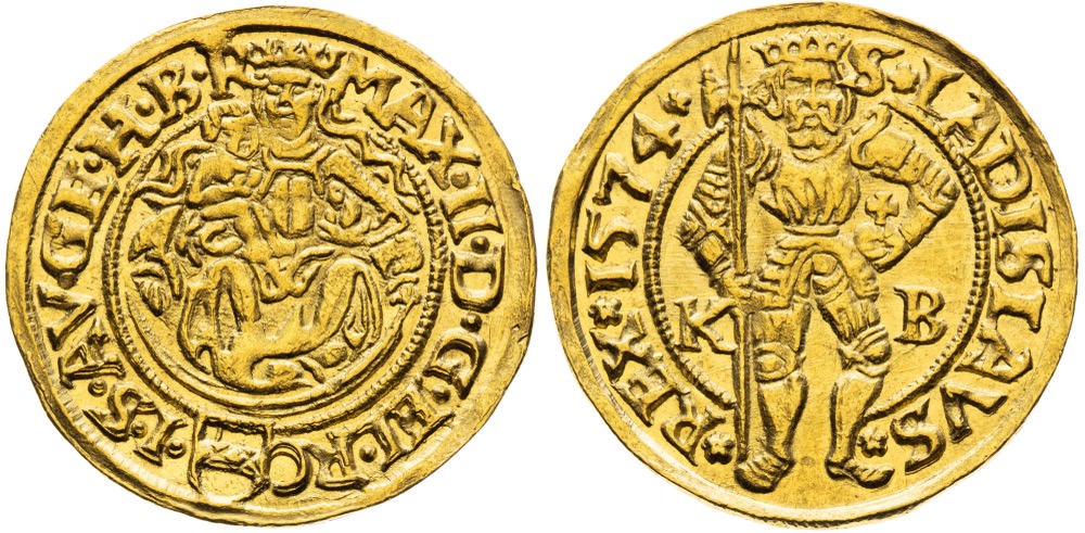 Dukát-1574-Maximilian-II-Kremnica