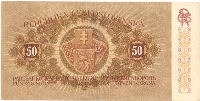50 Koruna 1919 s. 0032 - back