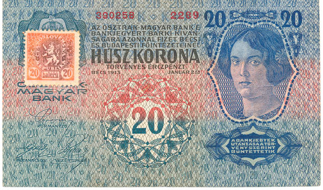 20 Koruna 1913/1919 s. 2289 (stamp) - front