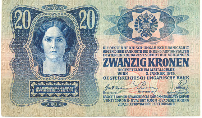 20 Koruna 1913/1919 s. 2289 (stamp) - back