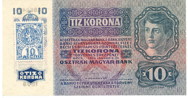10 Koruna 1915/1919 s. 1208 (stamp) - front