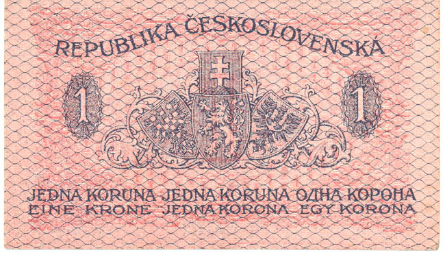 1 Koruna 1919 s. 135 - back