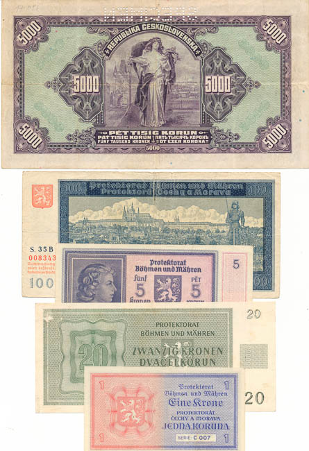 Lot of banknotes (8 pcs) - back