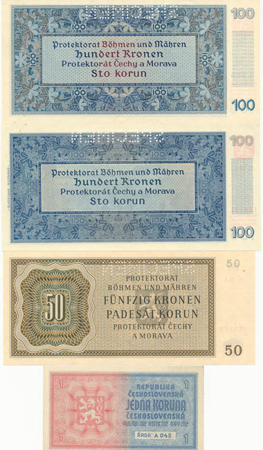 Lot of banknotes (4 pcs) - back