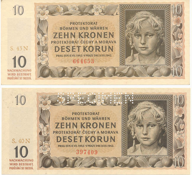 Lot 10 Koruna 1942 (2 pcs) - front