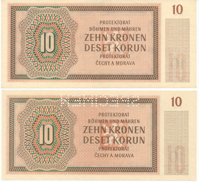 Lot 10 Koruna 1942 (2 pcs) - back