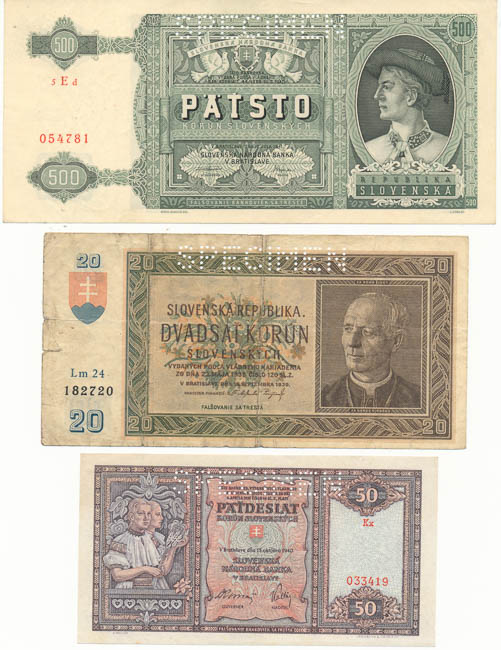 Lot of banknotes (6 pcs) - front