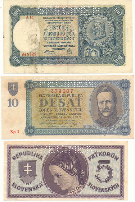 Lot of banknotes (6 pcs) - back