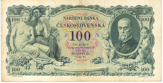 100 Koruna 1931/1939 Ia (overprint) - back