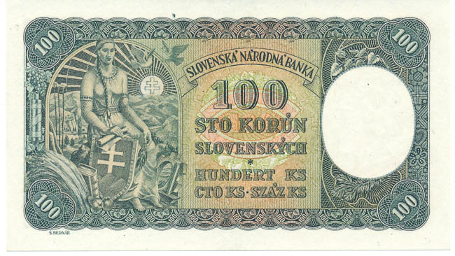 100 Koruna 1940 E 11 - back