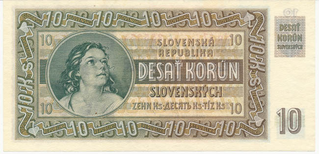 10 Koruna 1939 No 27 - back