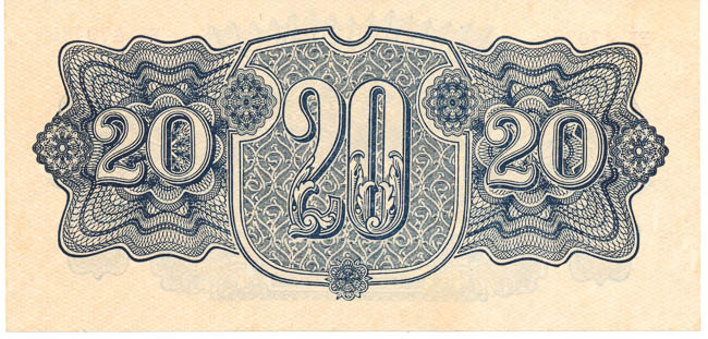 20 Koruna 1944 EK - back