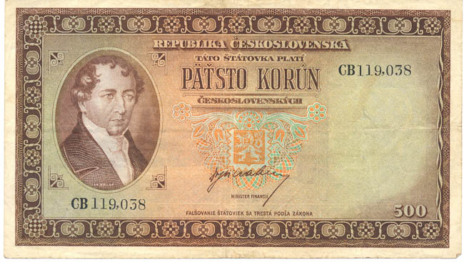 500 Koruna 1945 CB - front