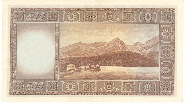 500 Koruna 1946 Da - back
