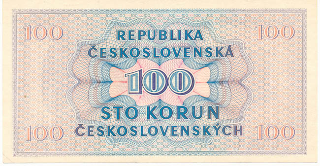 100 Koruna 1945 C 32 - back