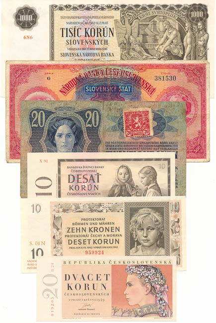 Lot of banknotes (8 pcs) - front