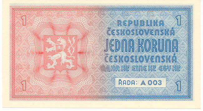 1 Koruna 1946 A 003 - back