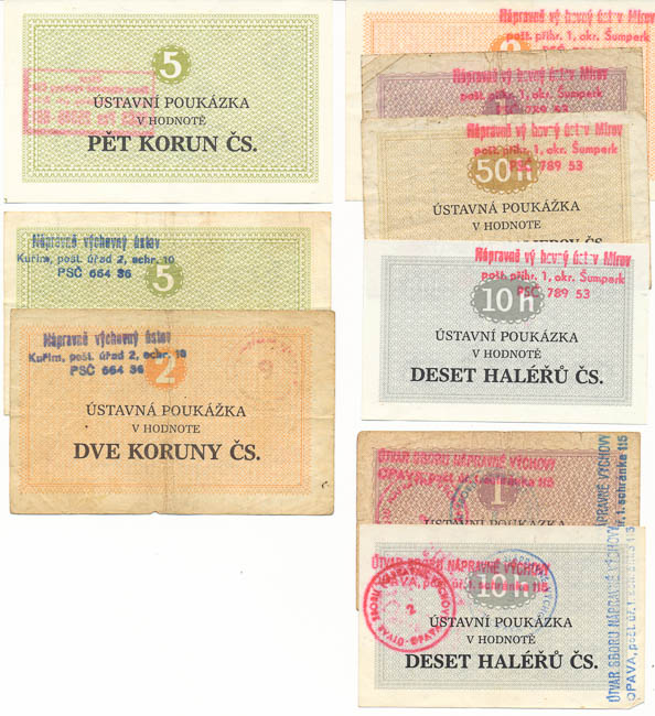 Lot of prison vouchers (50 pcs) - front