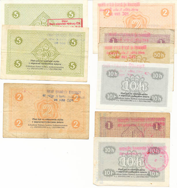 Lot of prison vouchers (50 pcs) - back