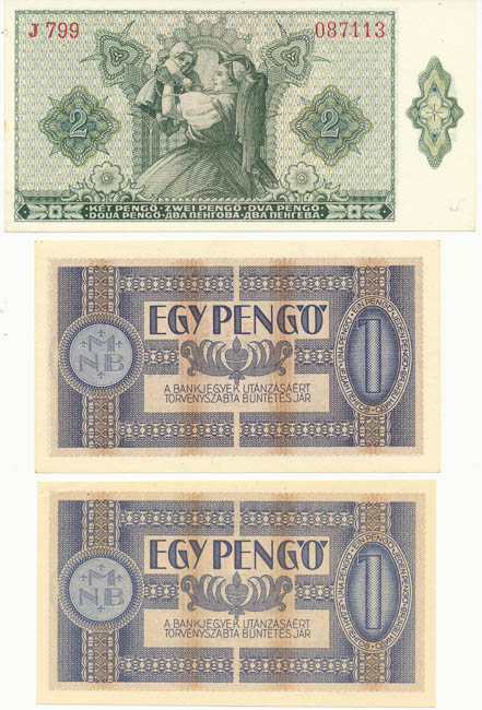 Lot of banknotes (3 pcs) - back