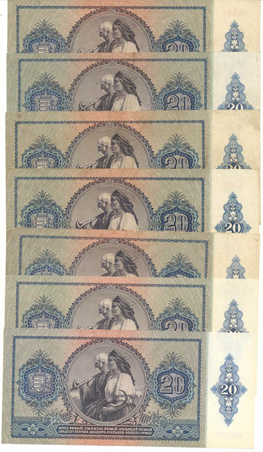 Lot 20 Pengö 1941 (7 ks) - back