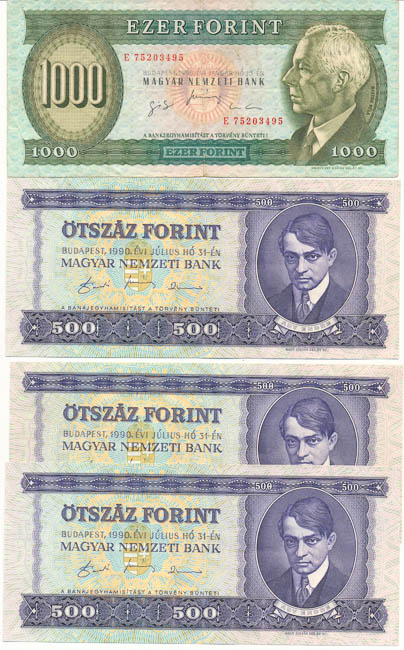 Lot of banknotes (4 pcs) - front