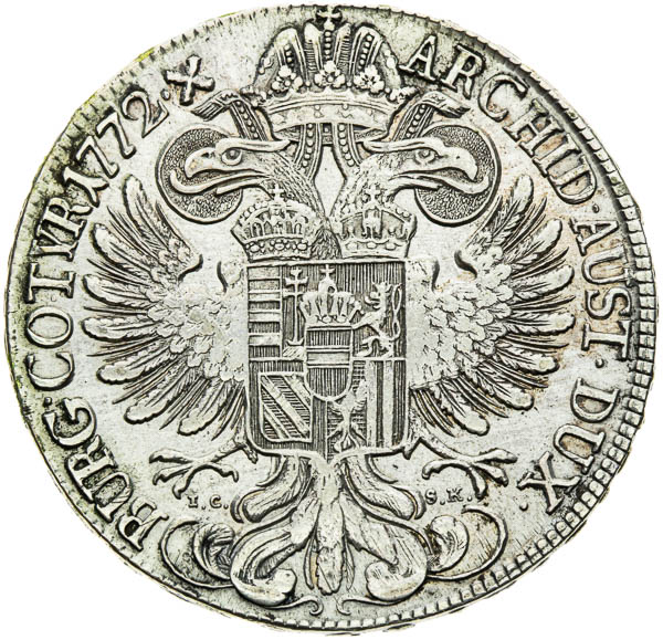 Thaler 1772 - back