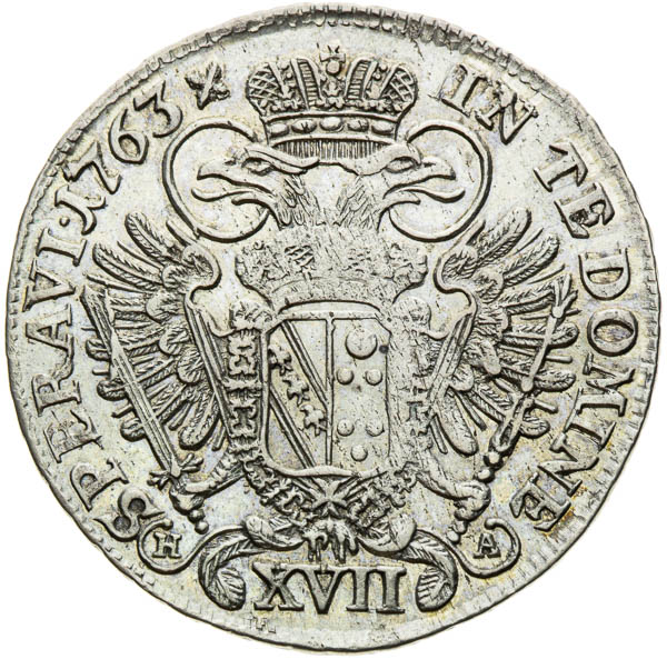 XVII Krejcar 1763 - revers