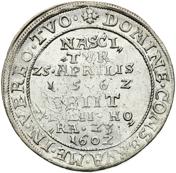 1/2 Thaler 1602 - back