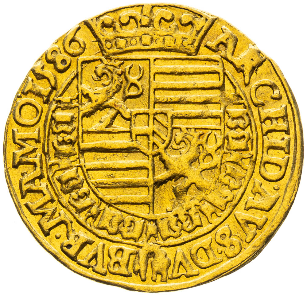 Dukát 1586 - revers