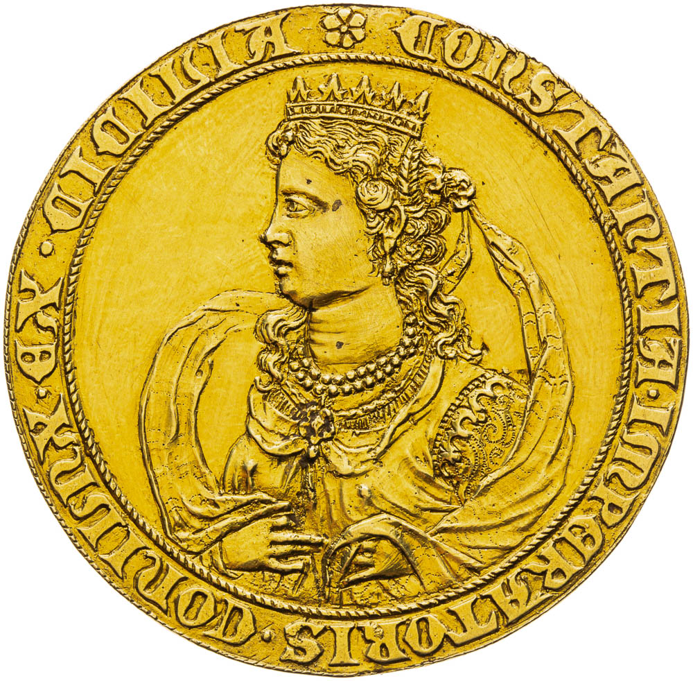 Zlatá medaile (raný 17. st.) - revers