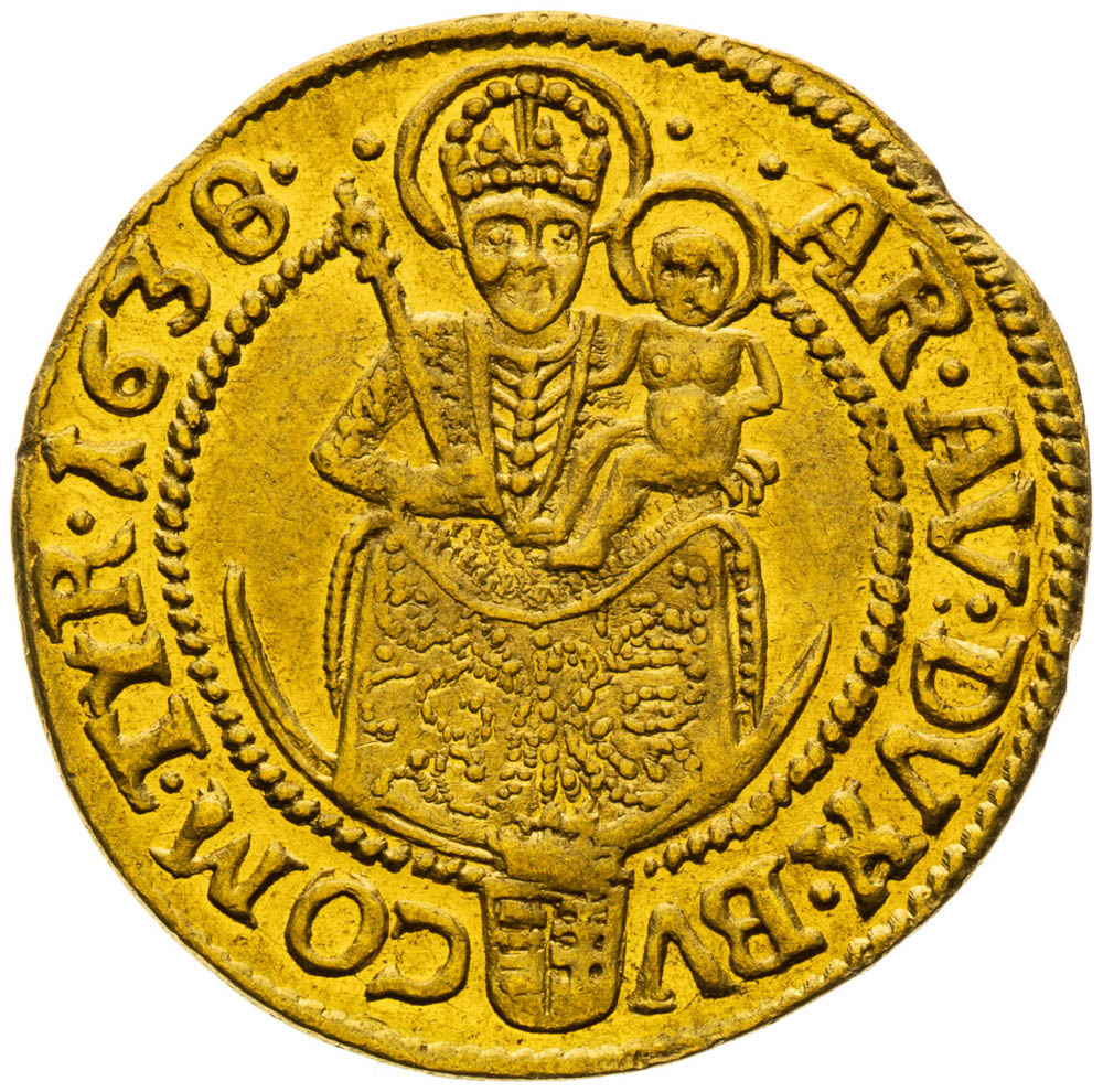 Dukát 1638 - revers