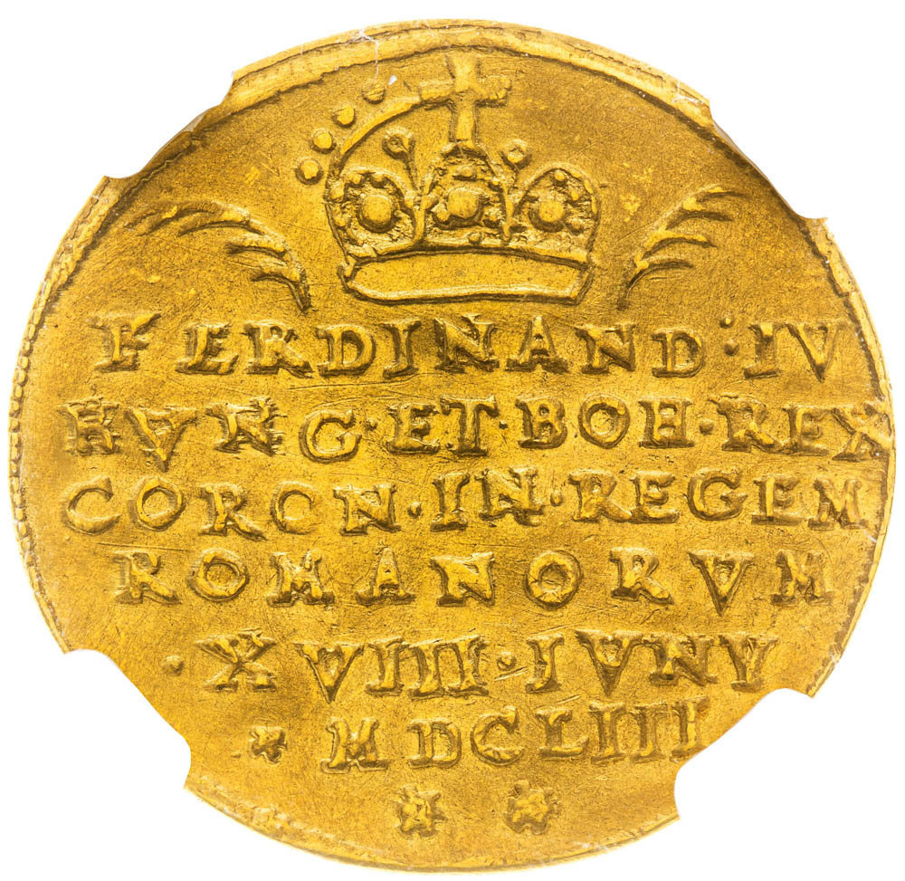 Zlatý žeton 1653 (Dukát) - avers