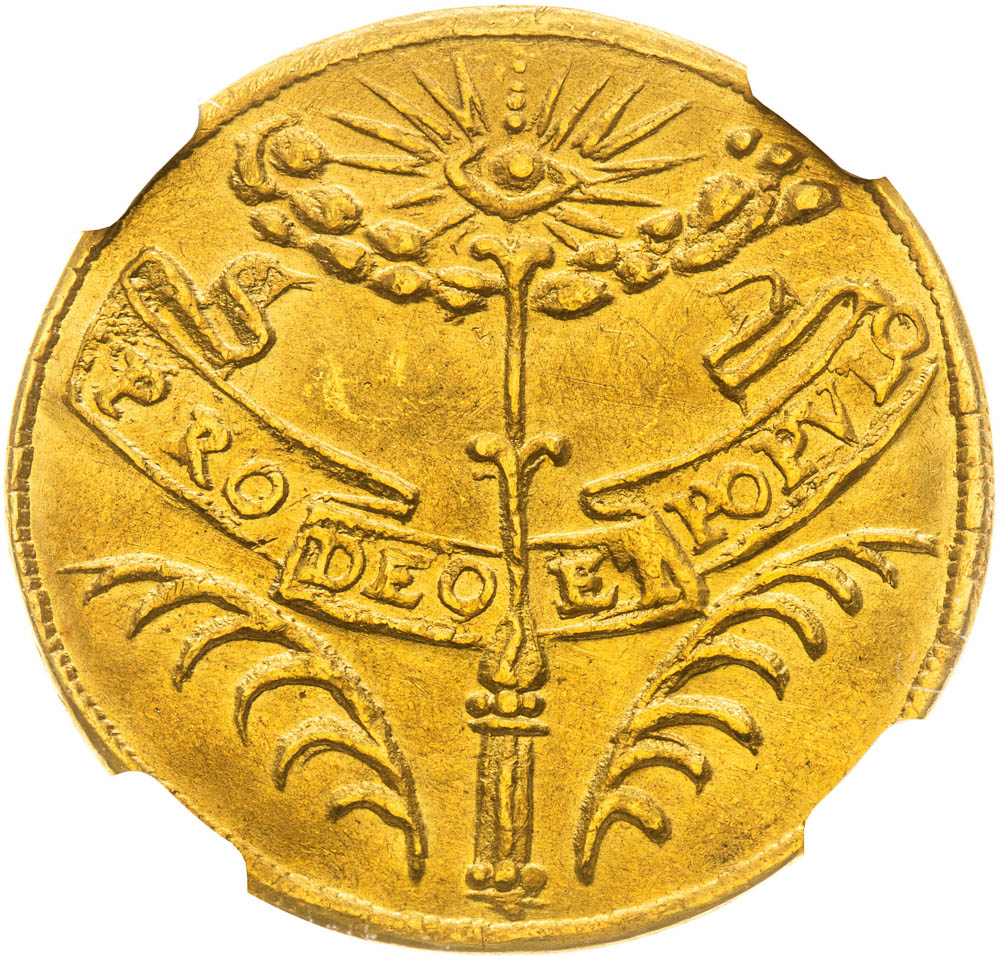 Zlatý žeton 1653 (Dukát) - revers