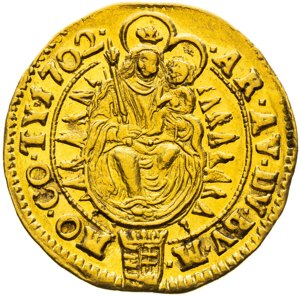 Dukát 1702 - revers