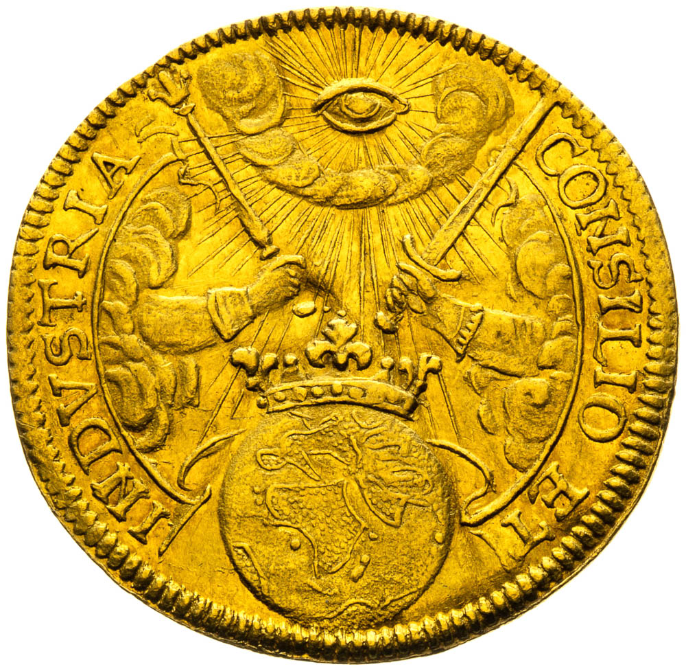 Zlatý žeton 1658 (Dukát) - revers