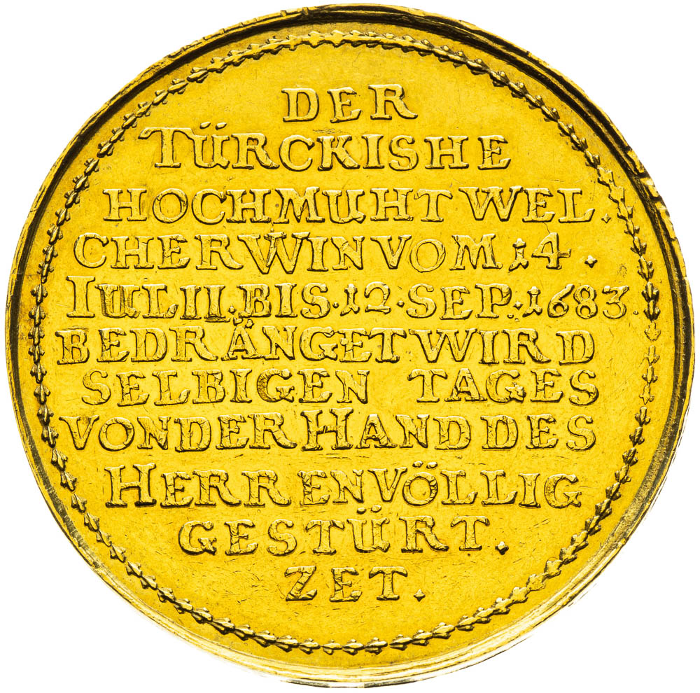 Zlatá medaile 1683 (3 Dukát) - avers