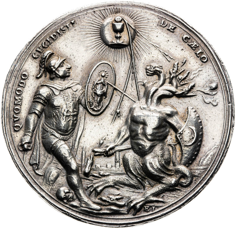 Stříbrná medaile (1686) - revers