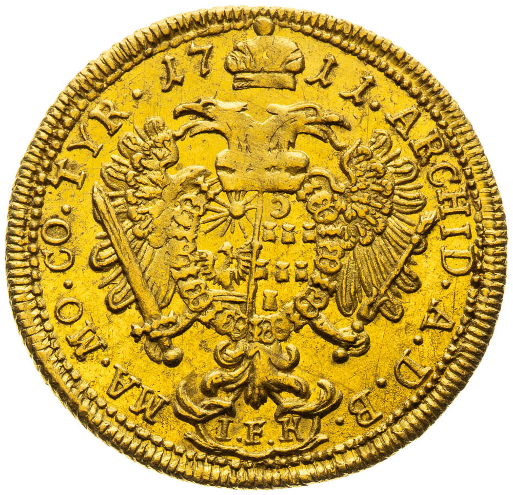Dukát 1711 - revers
