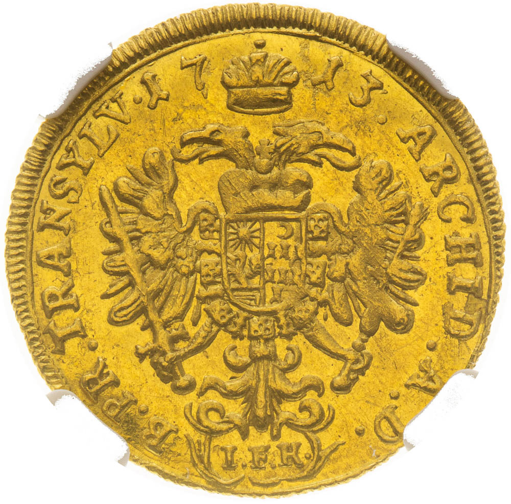 Dukát 1713 - revers