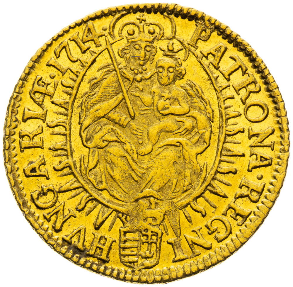 Dukát 1714 - revers