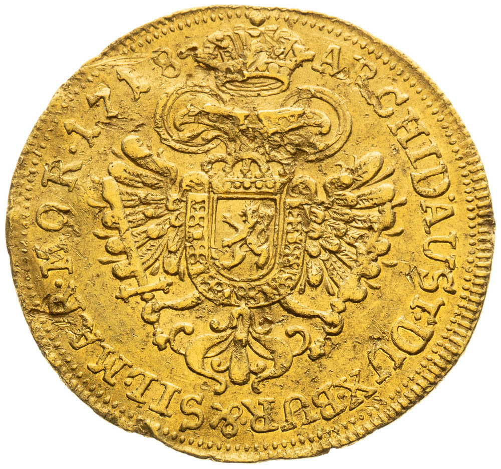 Dukát 1718 - revers