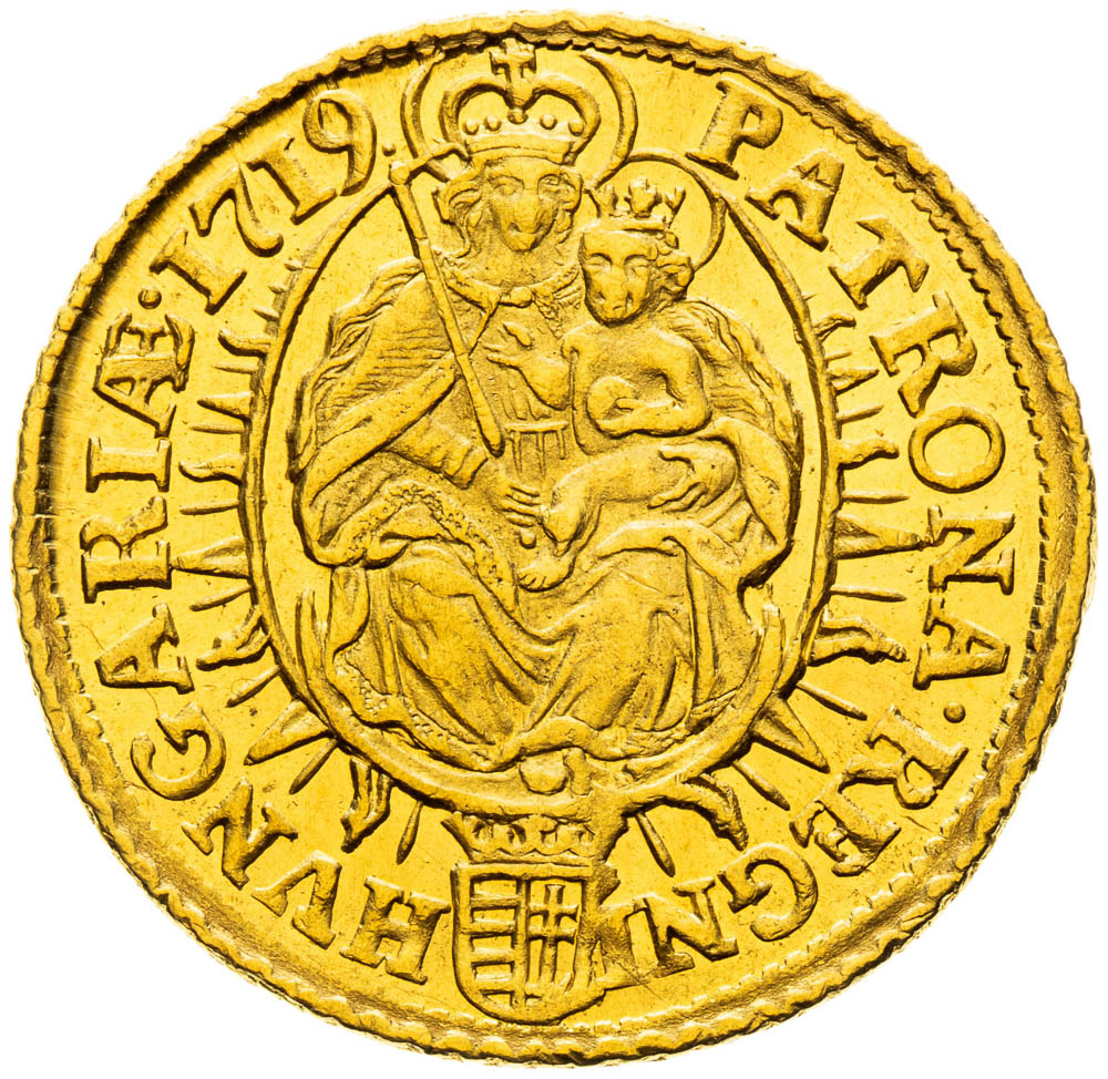Dukát 1719 - revers