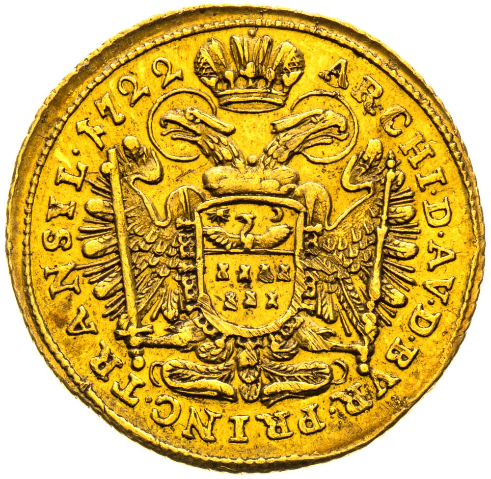 Dukát 1722 - revers