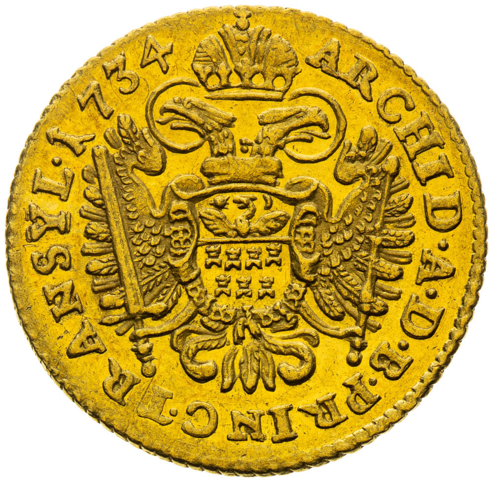Dukát 1734 - revers