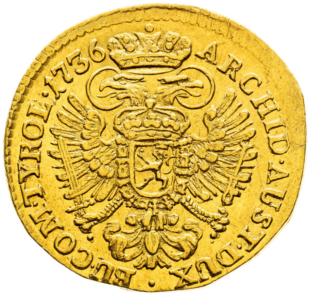 Dukát 1736 - revers