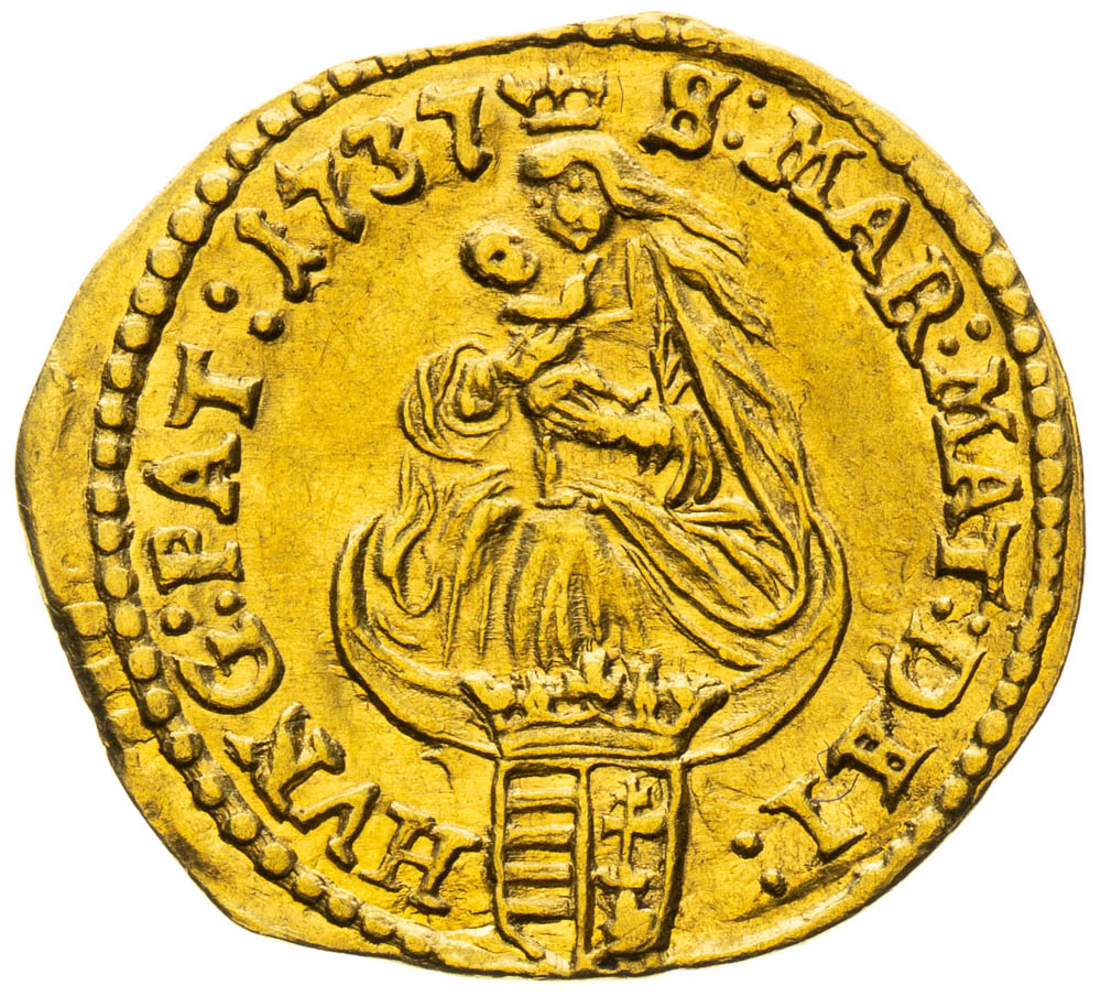 1/4 Dukát 1737 - revers