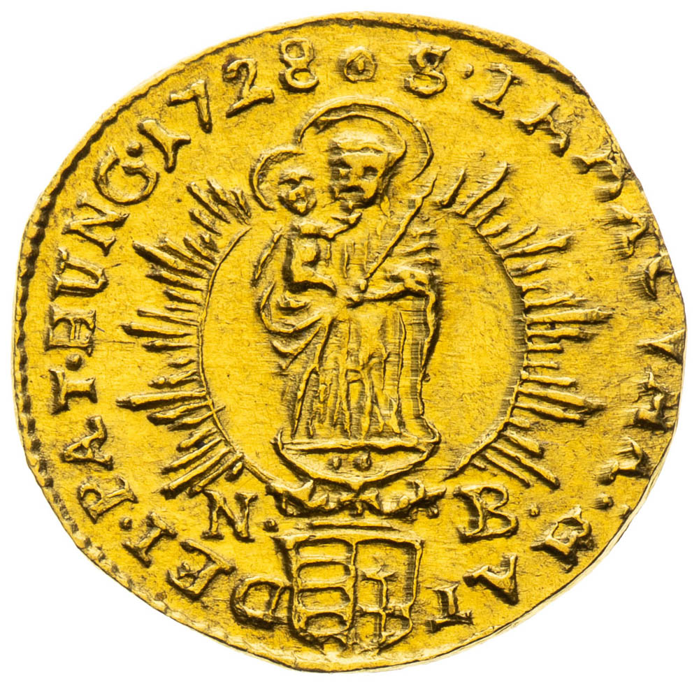 1/6 Dukát 1728 - revers