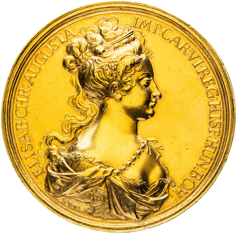 Stříbrná medaile (1708) - avers