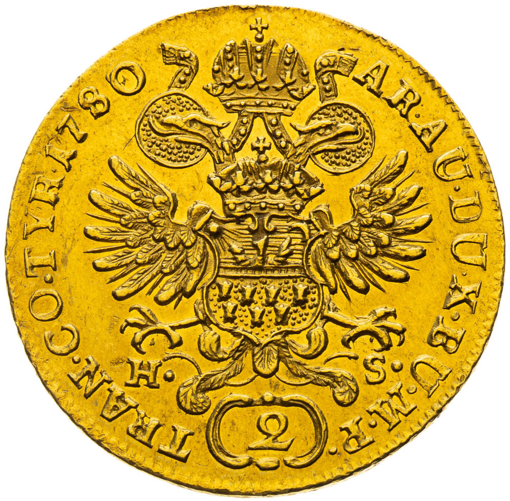2 Dukát 1780 - revers